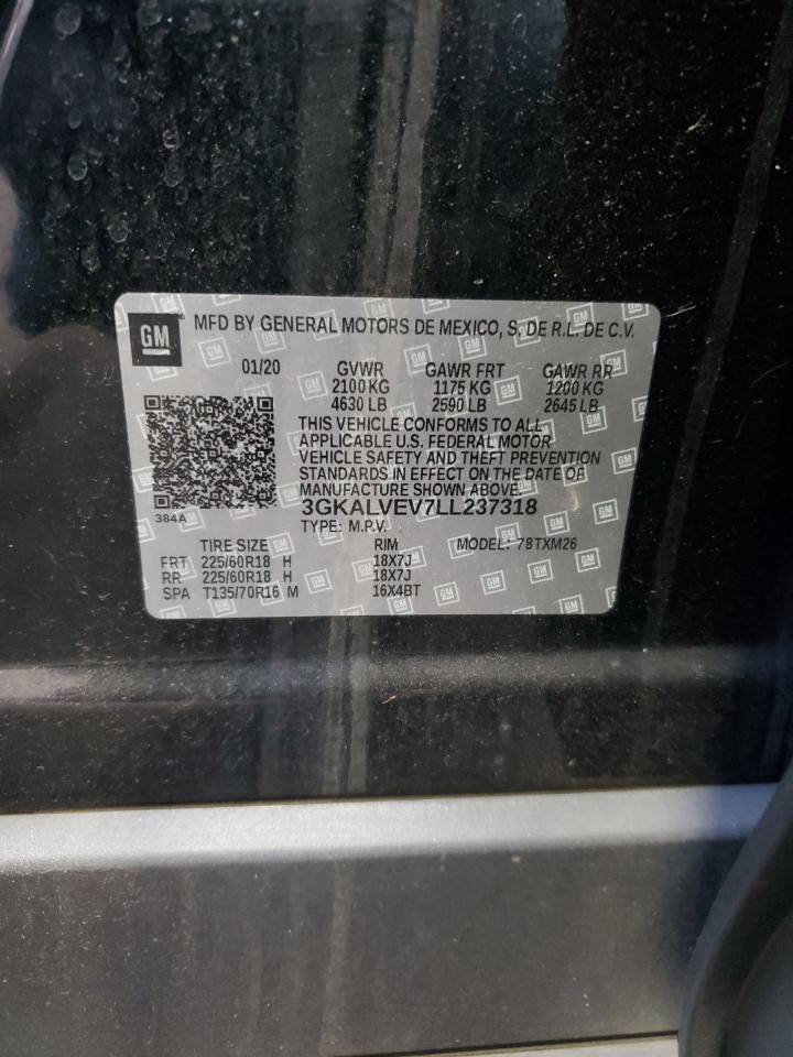 2020 GMC Terrain Slt VIN: 3GKALVEV7LL237318 Lot: 93216435