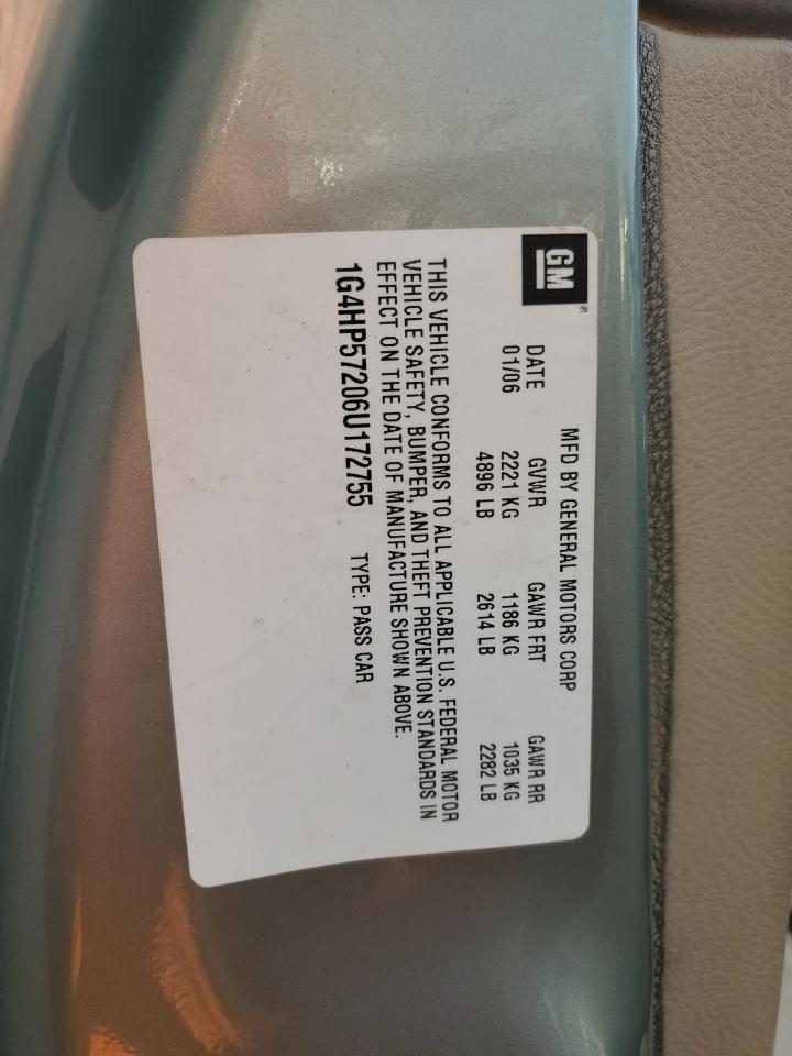 2006 Buick Lucerne Cx VIN: 1G4HP57206U172755 Lot: 92662945