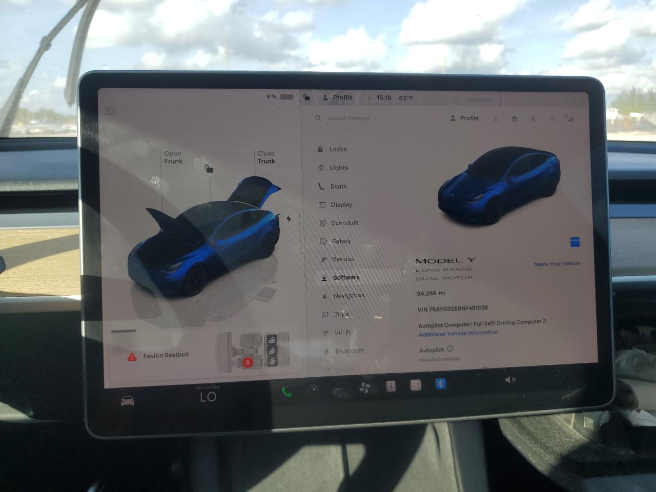 2022 Tesla Model Y VIN: 7SAYGDEE8NF481038 Lot: 93695305