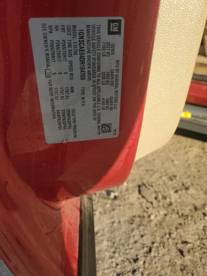 2013 Chevrolet Tahoe C1500 Ls VIN: 1GNSCAE04DR184768 Lot: 91561015