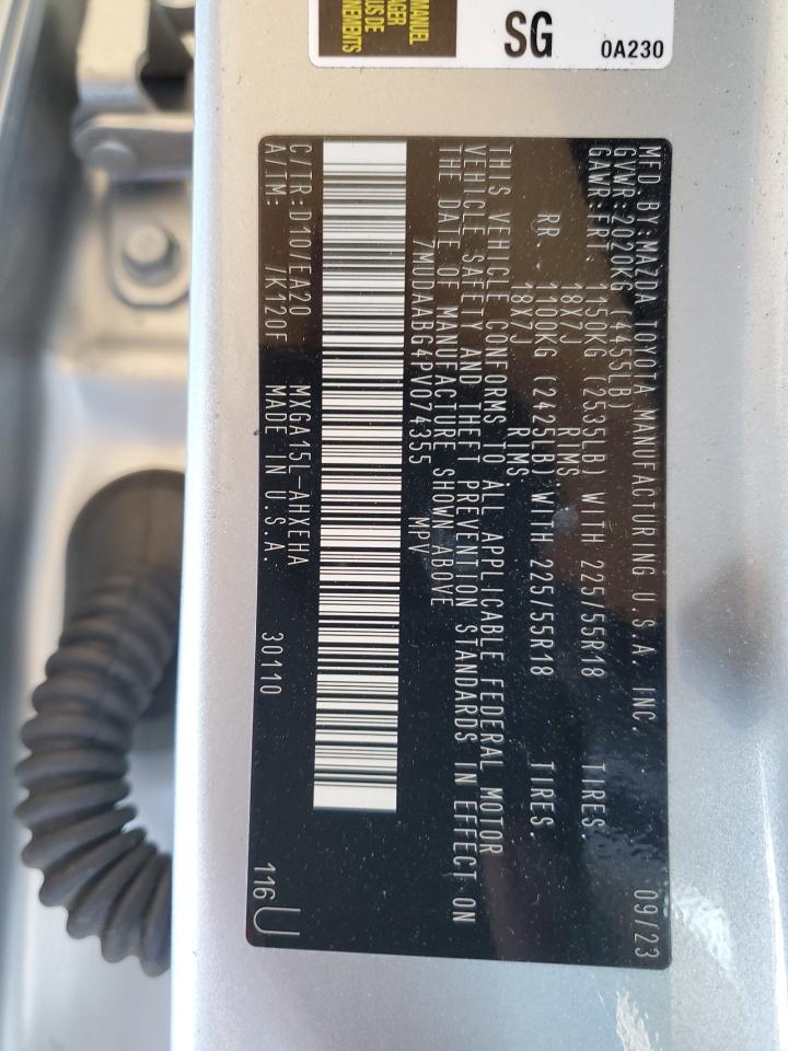 2023 Toyota Corolla Cross Xle VIN: 7MUDAABG4PV074355 Lot: 93773825