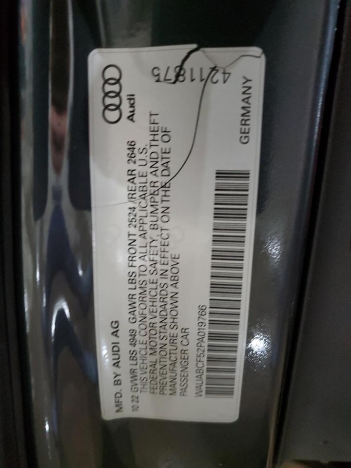 2023 Audi A5 Premium 40 VIN: WAUABCF52PA019766 Lot: 92693395