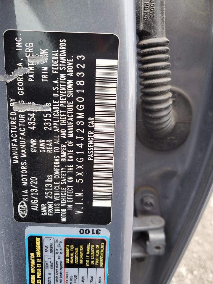 2021 Kia K5 Lxs VIN: 5XXG14J23MG018323 Lot: 92826485