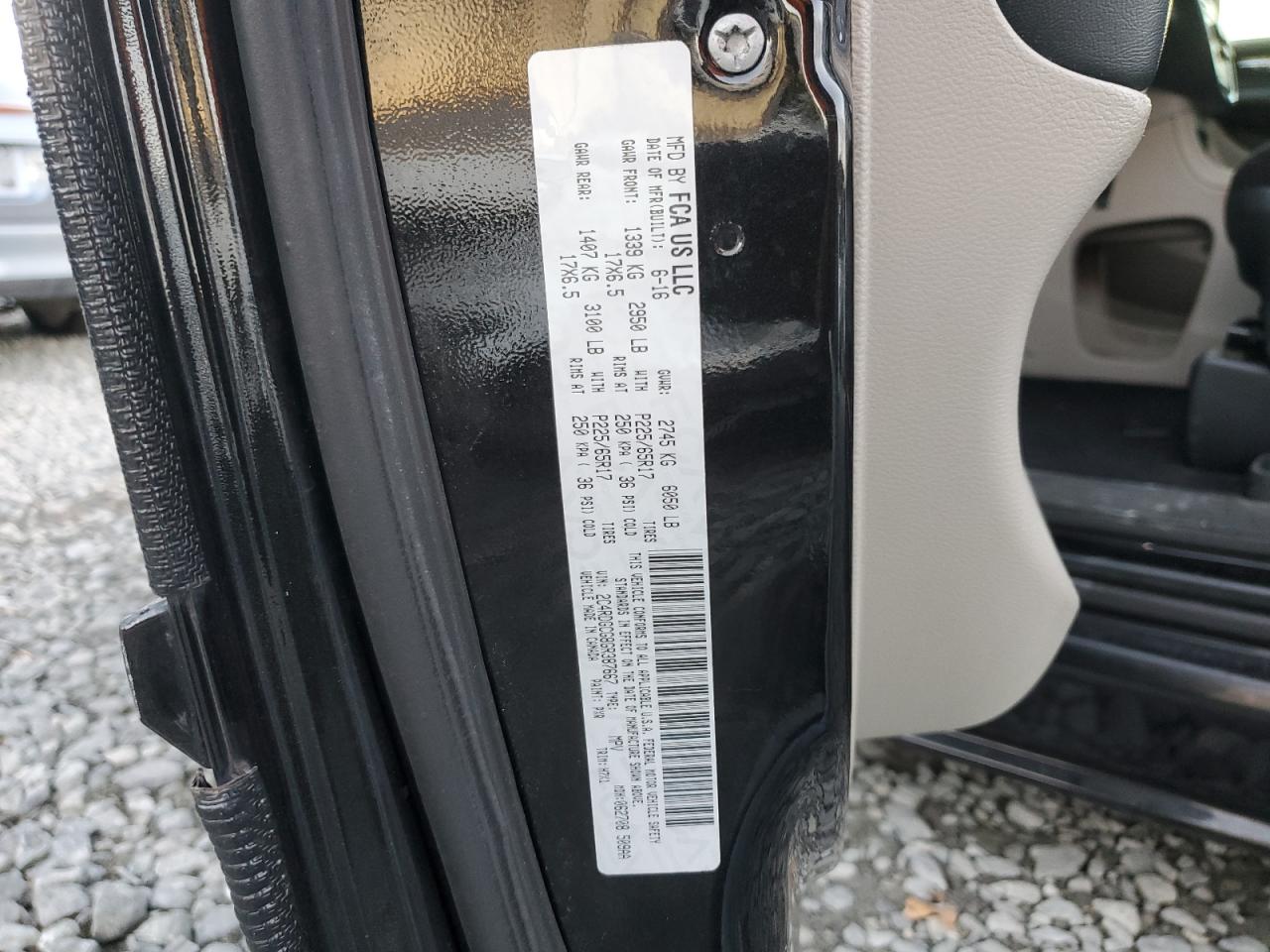 2016 Dodge Grand Caravan Sxt VIN: 2C4RDGCG8GR387667 Lot: 91898655