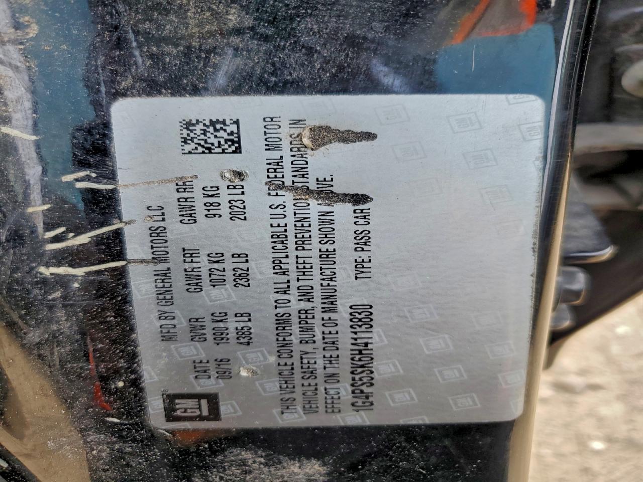 2017 Buick Verano VIN: 1G4PS5SK6H4113830 Lot: 94250575