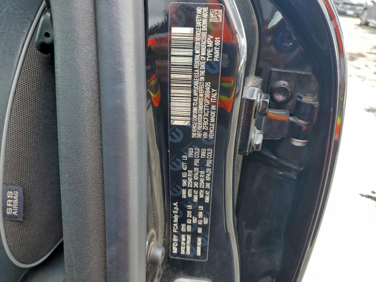 2016 Fiat 500X Trekking VIN: ZFBCFXCT7GP369405 Lot: 94122315