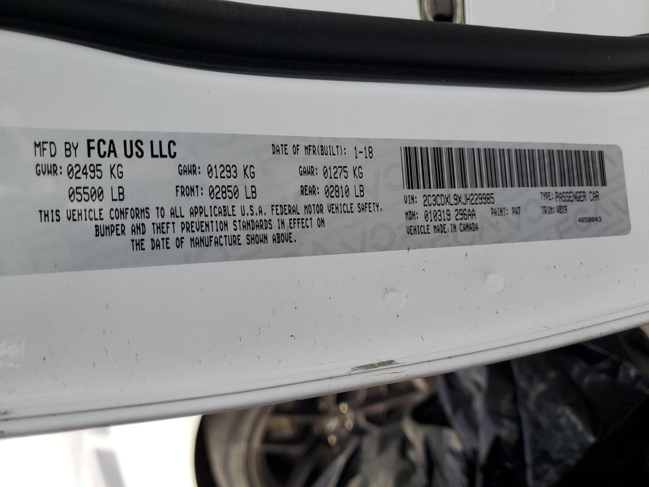 2018 Dodge Charger Srt Hellcat VIN: 2C3CDXL9XJH229985 Lot: 93731675