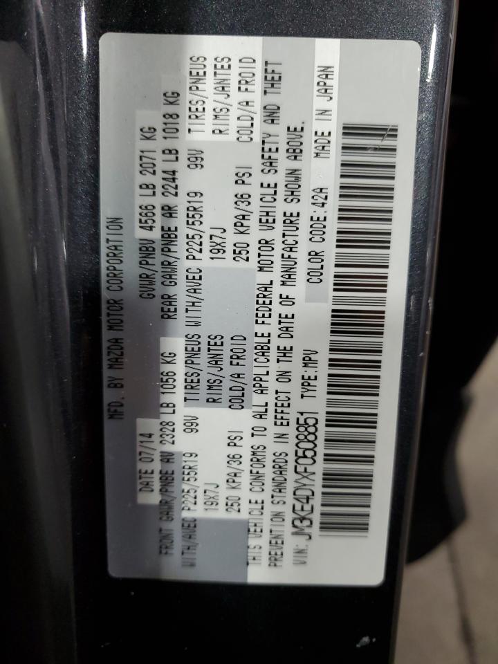 2015 Mazda Cx-5 Gt VIN: JM3KE4DYXF0508851 Lot: 91908635