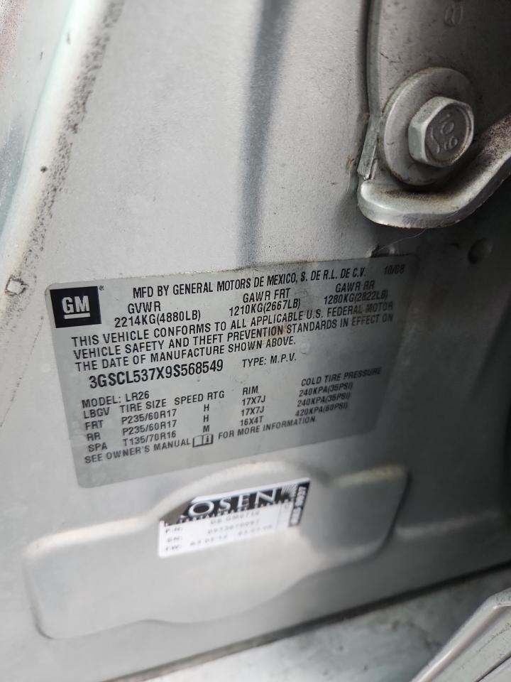 2009 Saturn Vue Xr VIN: 3GSCL537X9S568549 Lot: 92617465