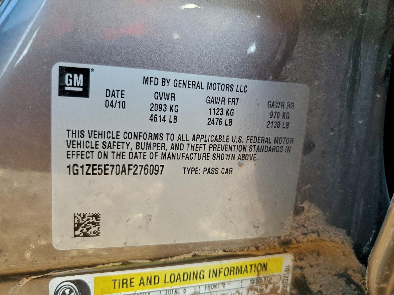 2010 Chevrolet Malibu Ltz VIN: 1G1ZE5E70AF276097 Lot: 93902645