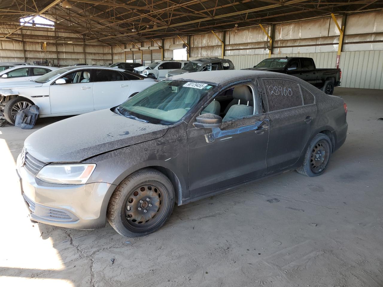 2014 Volkswagen Jetta Base grey sedan gas 3VW2K7AJ1EM305561 photo #1