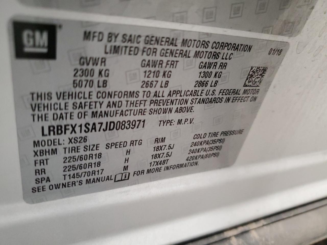 2018 Buick Envision Essence VIN: LRBFX1SA7JD083971 Lot: 90714705