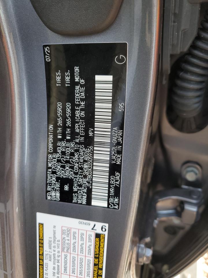 2025 Lexus Gx 550 Premium/Premium+ VIN: JTJTBCDX3S5059756 Lot: 91450895