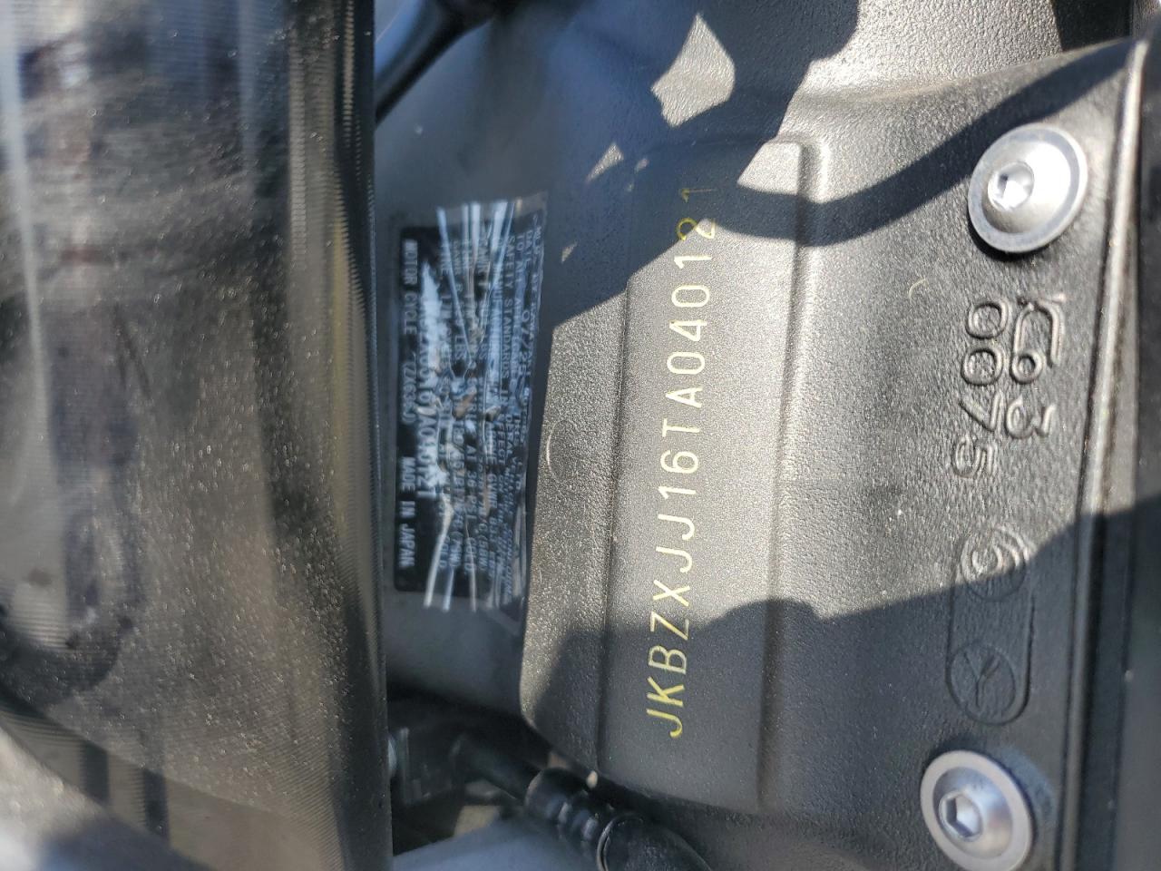 2026 Kawasaki Zx636 K VIN: JKBZXJJ16TA040121 Lot: 89926775