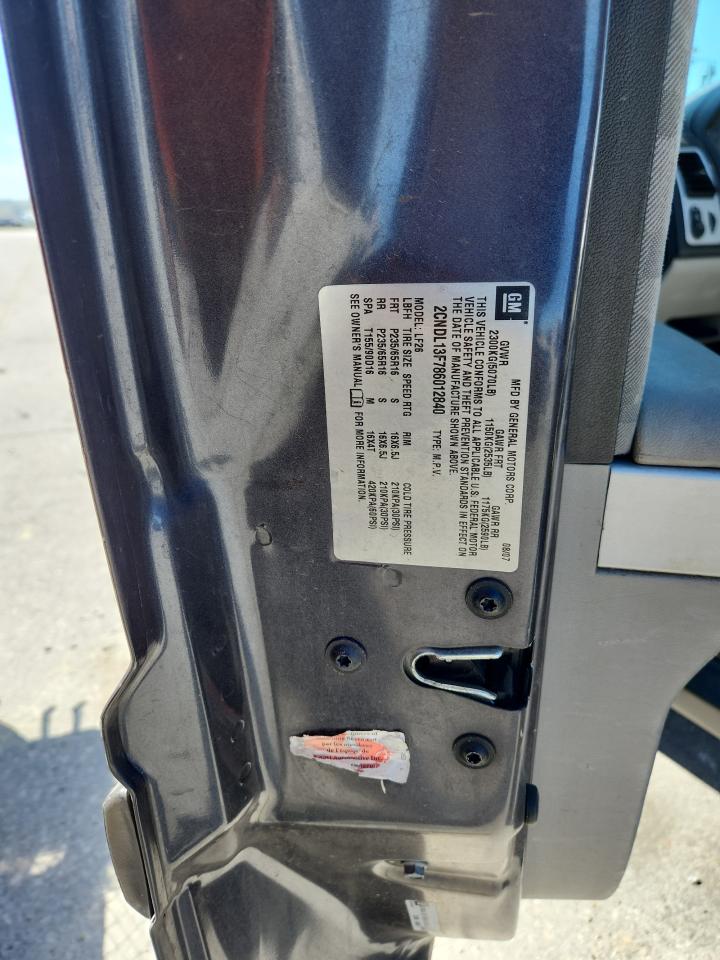 2008 Chevrolet Equinox Ls VIN: 2CNDL13F786012840 Lot: 92457085