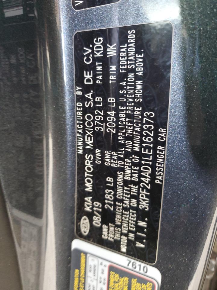 2020 Kia Forte Fe VIN: 3KPF24AD1LE162373 Lot: 93101805