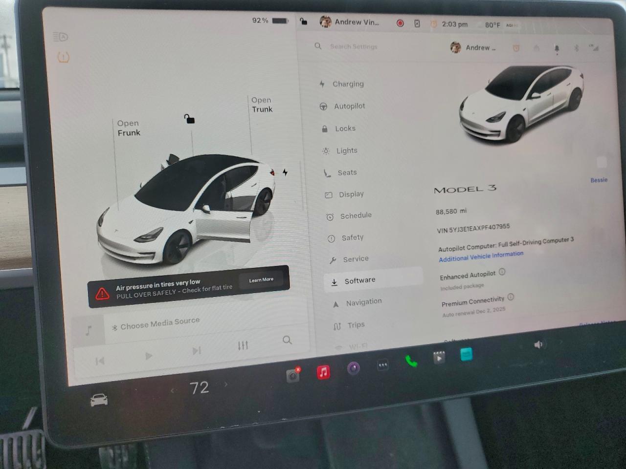 2023 Tesla Model 3 VIN: 5YJ3E1EAXPF407955 Lot: 93461315