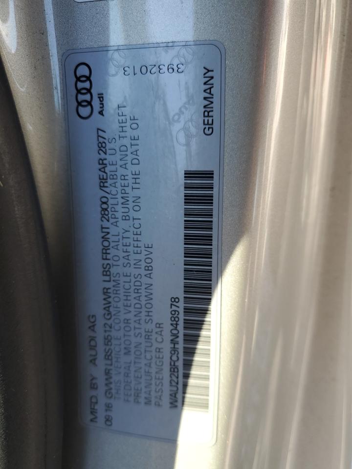 2017 Audi A7 Prestige VIN: WAU22BFC9HN048978 Lot: 91422535