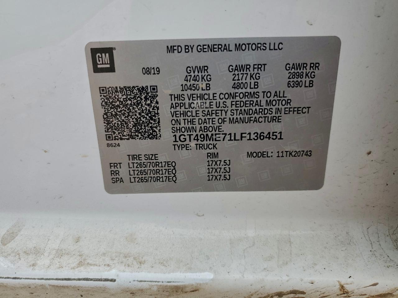 2020 GMC Sierra K2500 Sle VIN: 1GT49ME71LF136451 Lot: 94765285