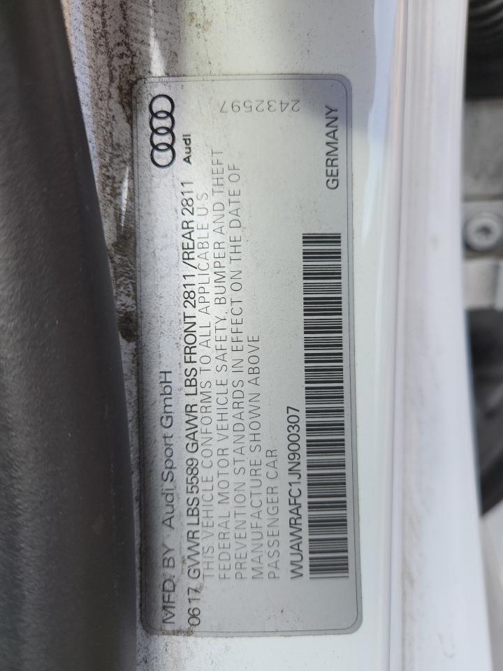 2018 Audi Rs7 Performance VIN: WUAWRAFC1JN900307 Lot: 91987375