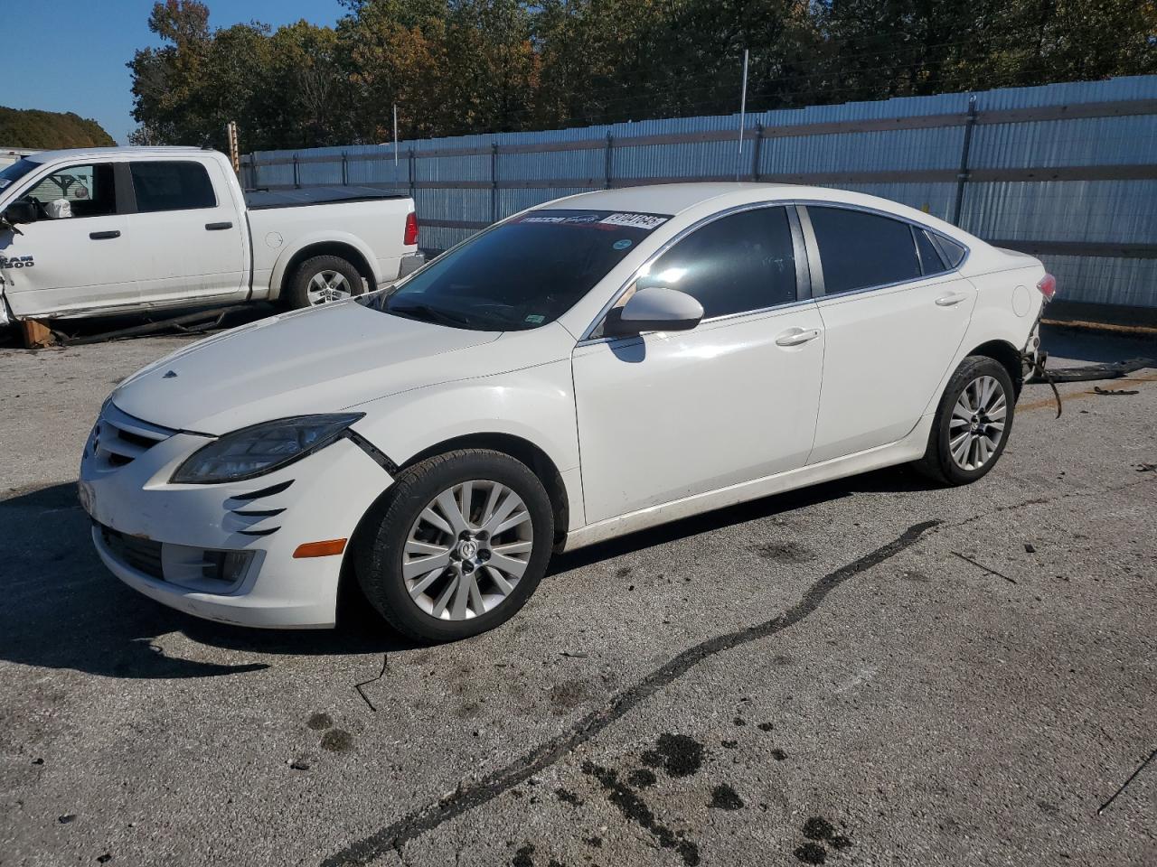 2010 Mazda 6 I white sedan gas 1YVHZ8CH6A5M48735 photo #1