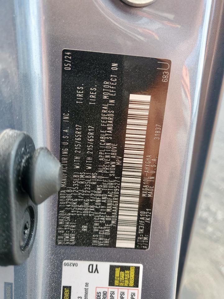 2024 Toyota Corolla Cross Le VIN: 7MUBAAAGXRV095271 Lot: 92633645