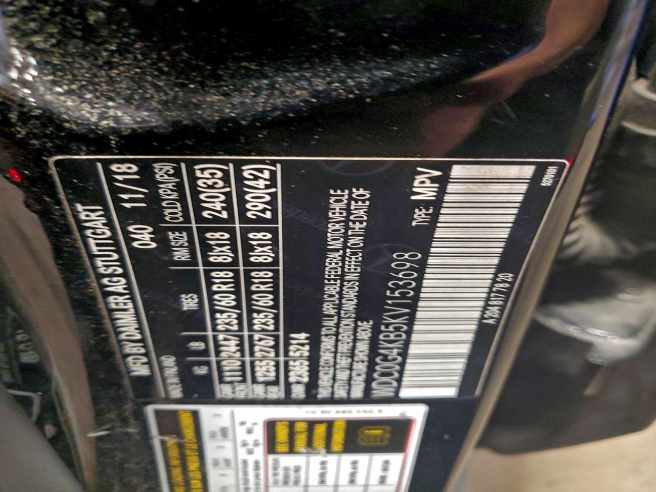 2019 Mercedes-Benz Glc 300 4Matic VIN: WDC0G4KB5KV153698 Lot: 94525065