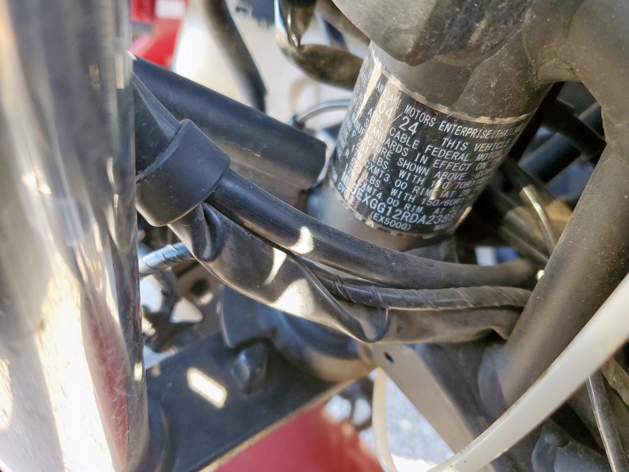 2024 Kawasaki Ex500 VIN: ML5EXGG12RDA23887 Lot: 92429895