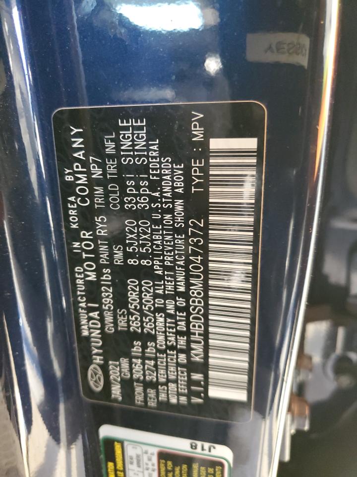 2021 Genesis Gv80 Base VIN: KMUHBDSB8MU047372 Lot: 91495275