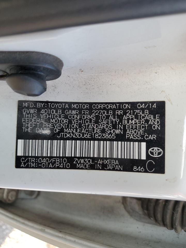 2014 Toyota Prius VIN: JTDKN3DU6E1823865 Lot: 93557645