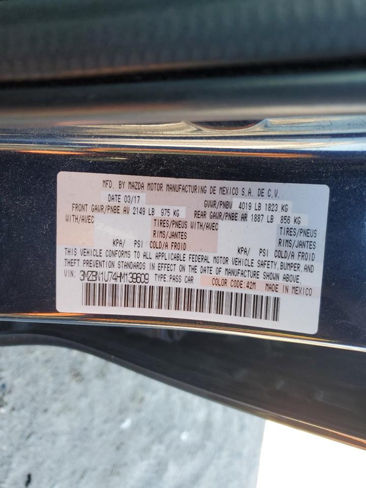 2017 Mazda 3 Sport VIN: 3MZBN1U74HM139609 Lot: 91978705