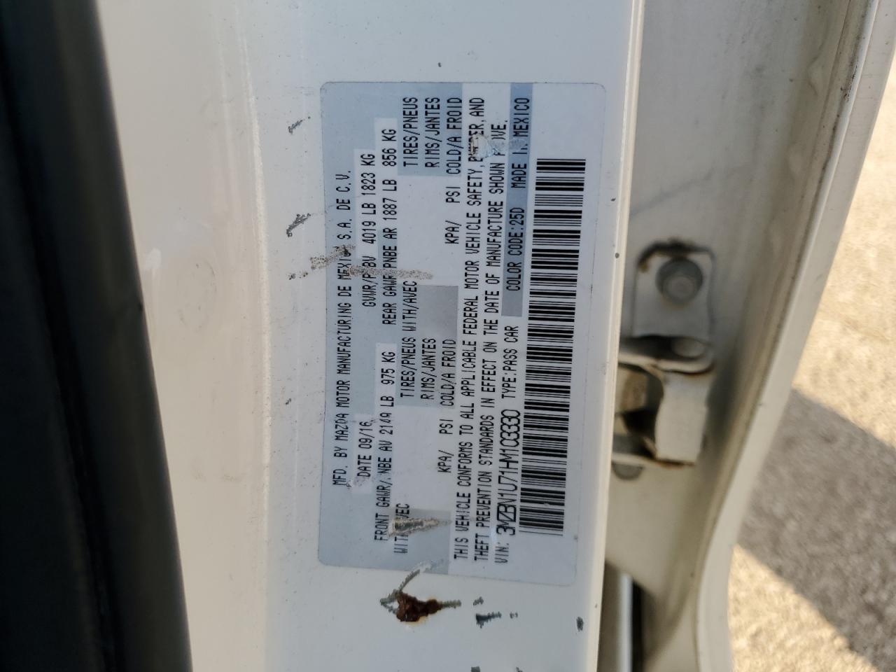 2017 Mazda 3 Sport VIN: 3MZBN1U71HM103330 Lot: 92696665