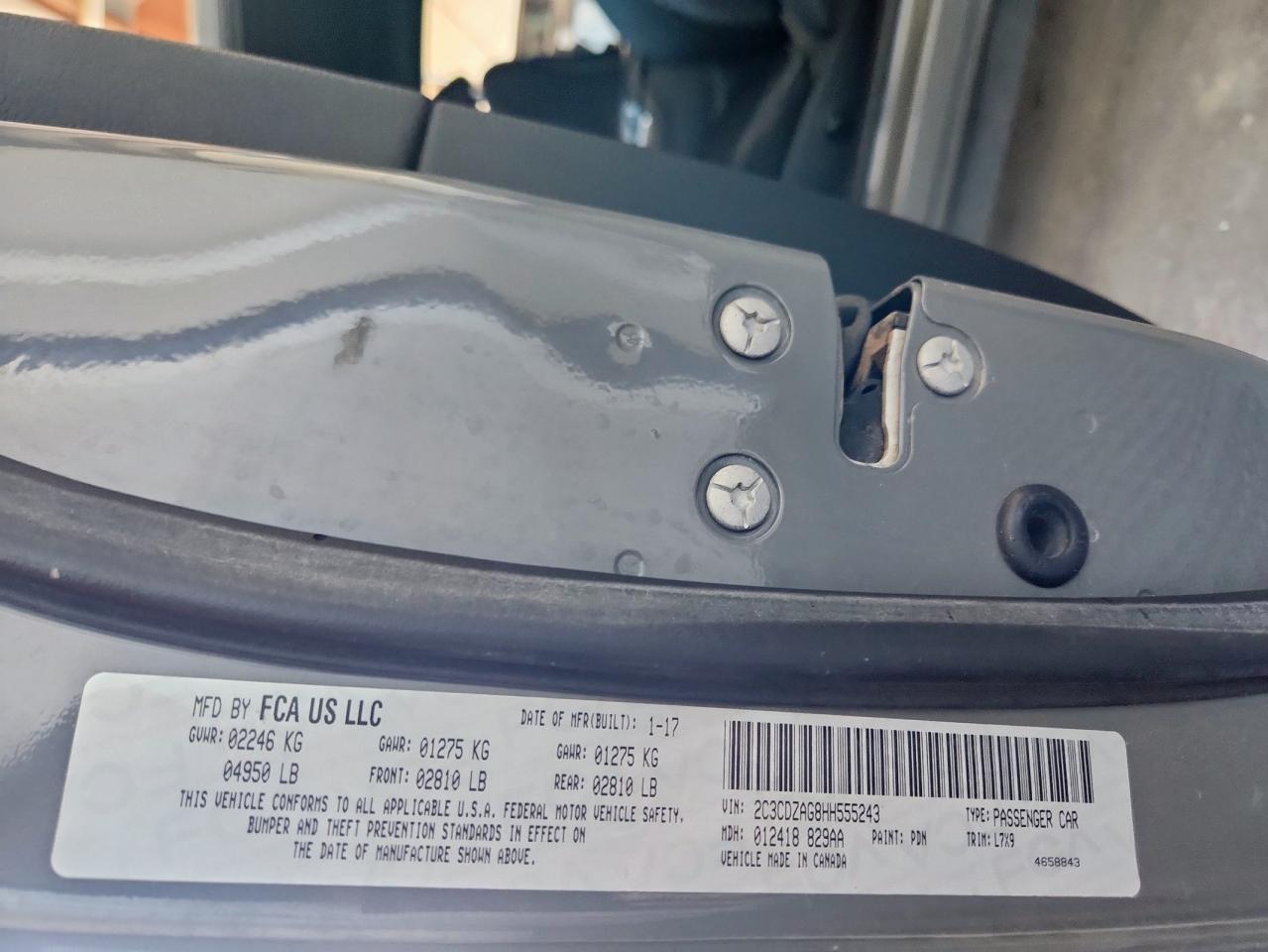 2017 Dodge Challenger Sxt VIN: 2C3CDZAG8HH555243 Lot: 91347825