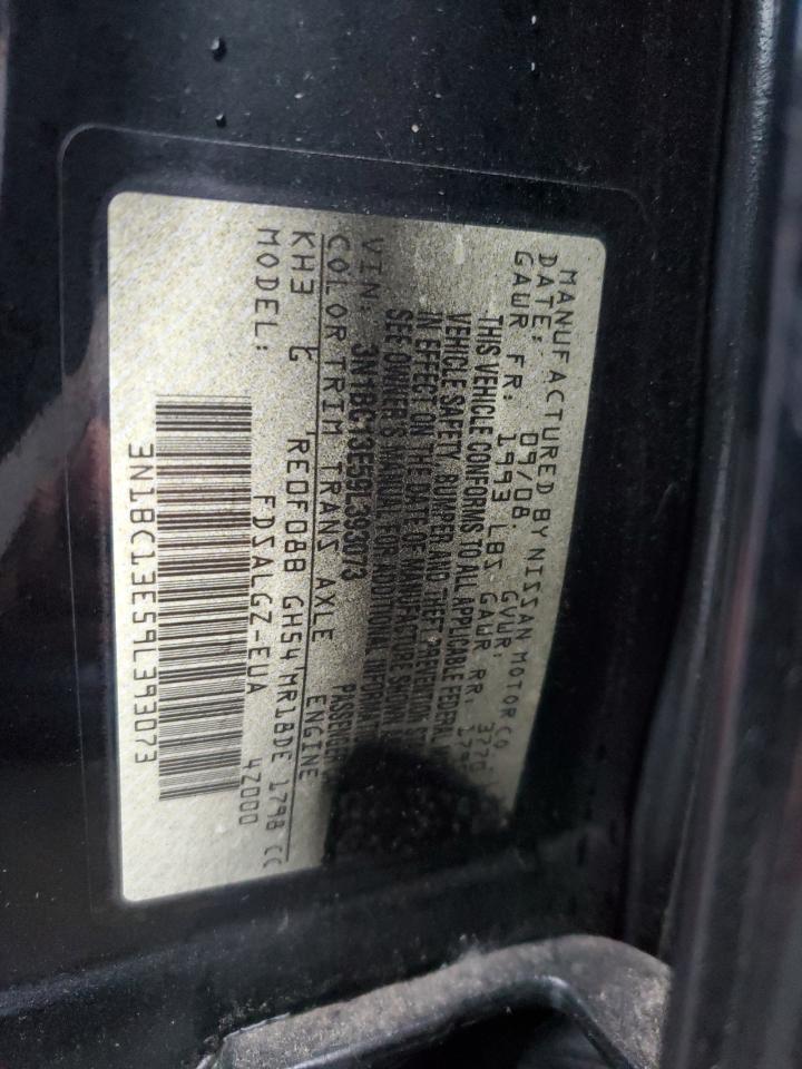 2009 Nissan Versa S VIN: 3N1BC13E59L393073 Lot: 92624735