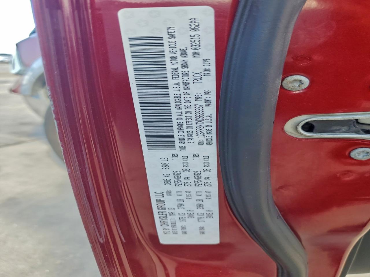 2013 Ram 1500 Laramie VIN: 1C6RR6NTXDS629267 Lot: 91477335