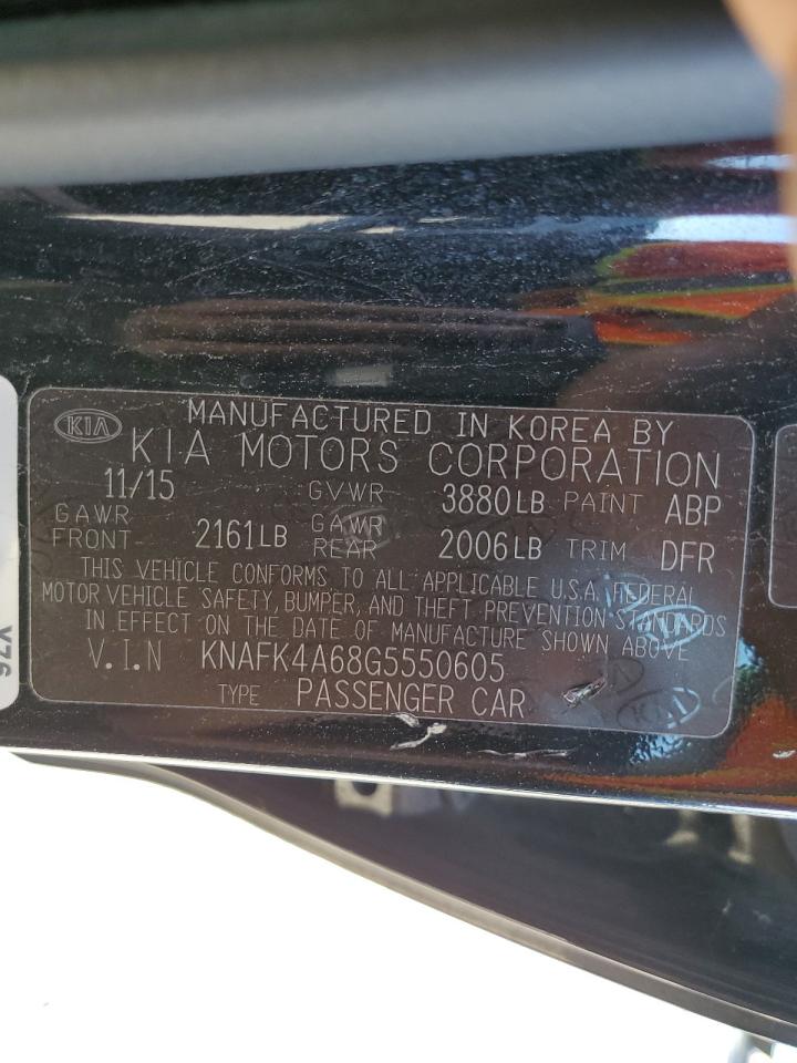 2016 Kia Forte Lx VIN: KNAFK4A68G5550605 Lot: 92119285