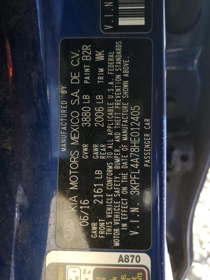 2017 Kia Forte Lx VIN: 3KPFL4A78HE012405 Lot: 93366535