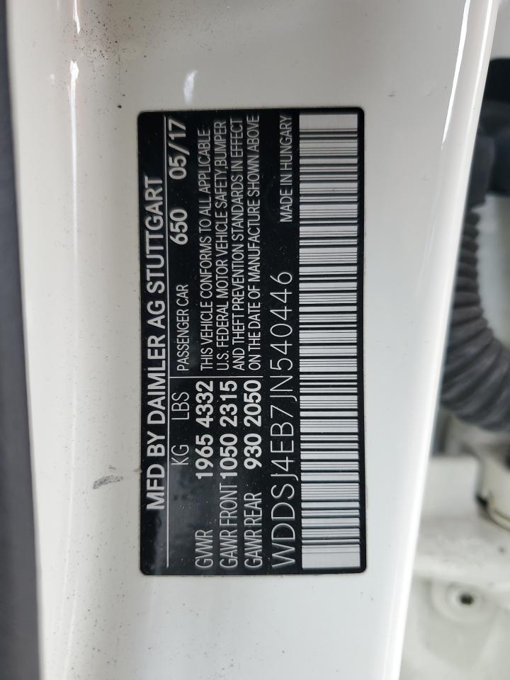 2018 Mercedes-Benz Cla 250 VIN: WDDSJ4EB7JN540446 Lot: 92719615