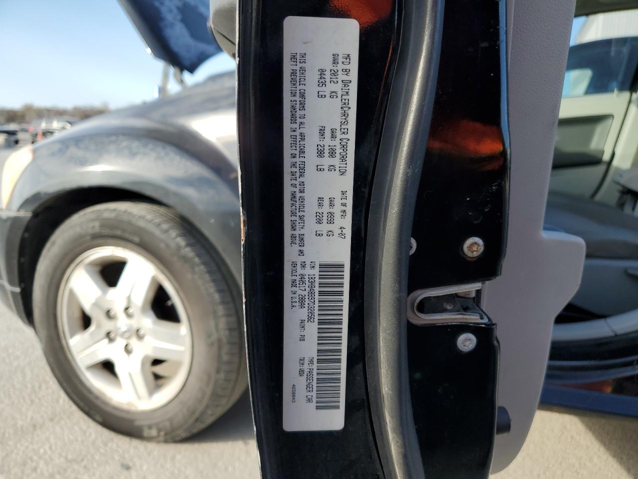 2007 Dodge Caliber Sxt VIN: 1B3HB48B97D320562 Lot: 92940565