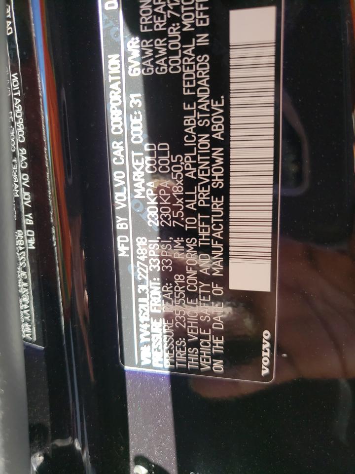 2020 Volvo Xc40 T5 Inscription VIN: YV4162UL3L2274818 Lot: 92251525