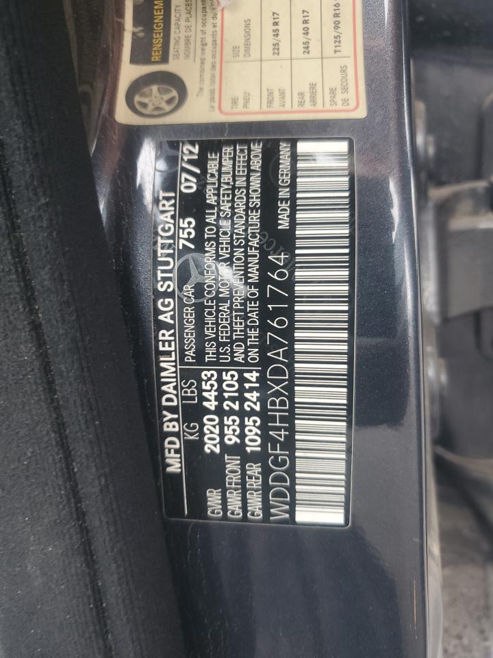 2013 Mercedes-Benz C 250 VIN: WDDGF4HBXDA761764 Lot: 93152735