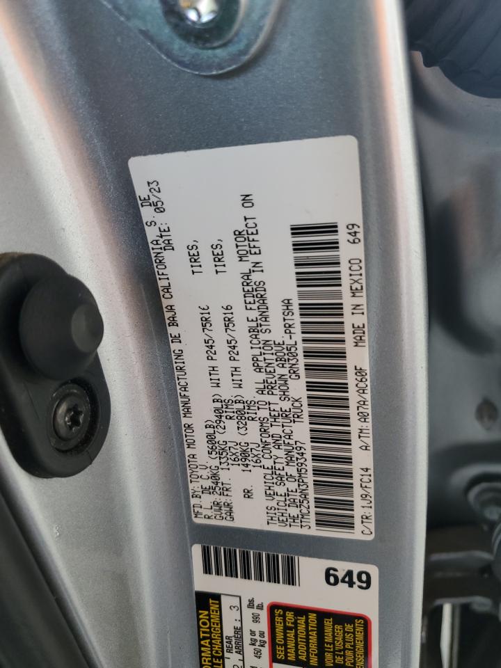 2023 Toyota Tacoma Double Cab VIN: 3TMCZ5AN3PM593497 Lot: 92505905