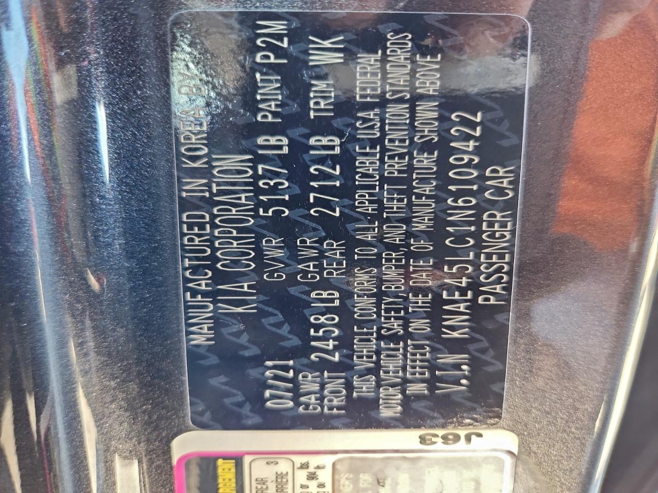 2022 Kia Stinger Gt1 VIN: KNAE45LC1N6109422 Lot: 94364515