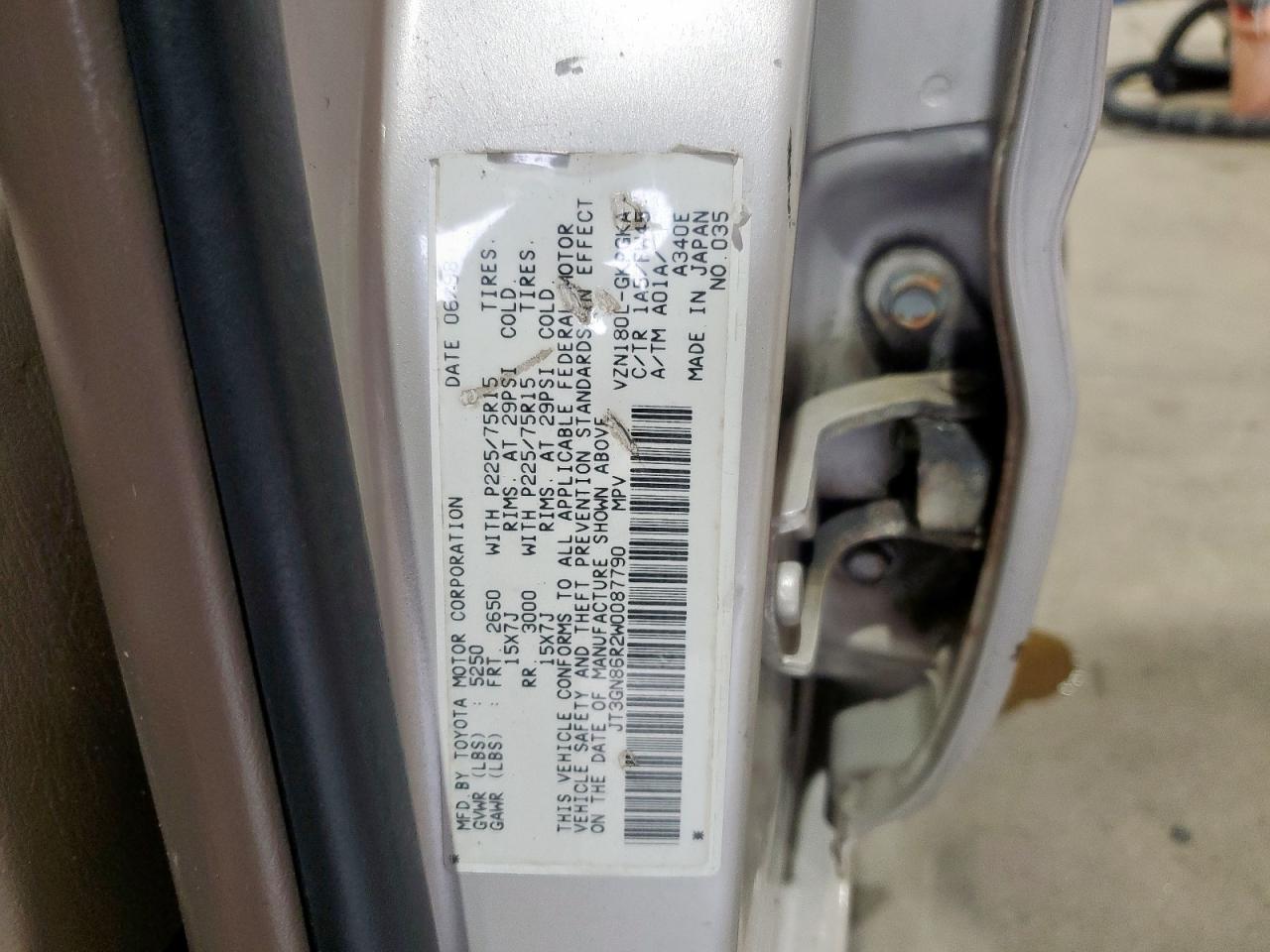 1998 Toyota 4Runner Sr5 VIN: JT3GN86R2W0087790 Lot: 93023835