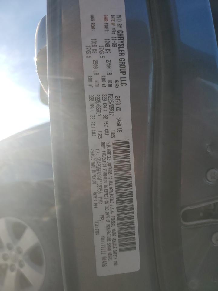 2010 Dodge Journey Sxt VIN: 3D4PG5FV9AT119750 Lot: 91908315