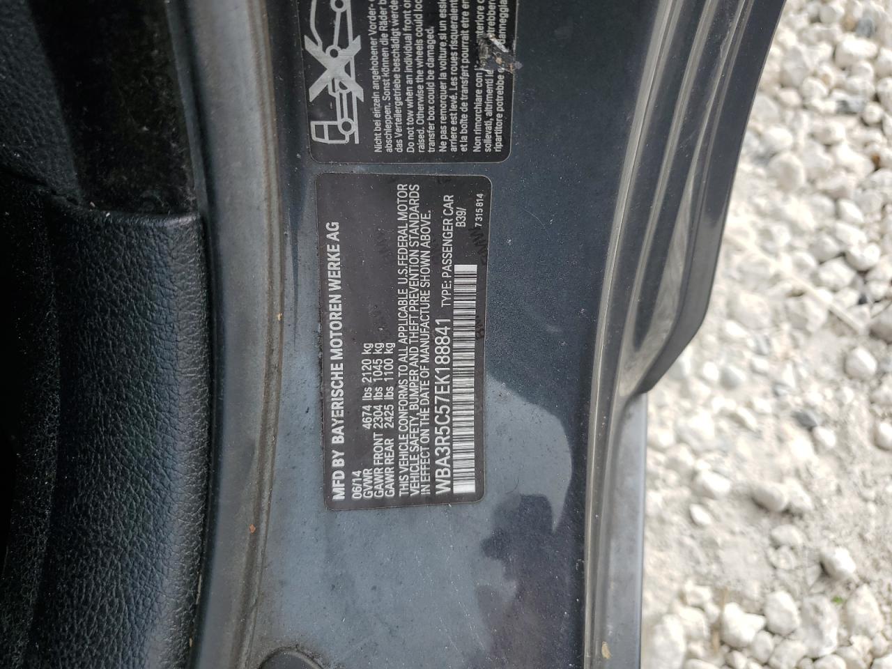 2014 BMW 435 Xi VIN: WBA3R5C57EK188841 Lot: 91599745