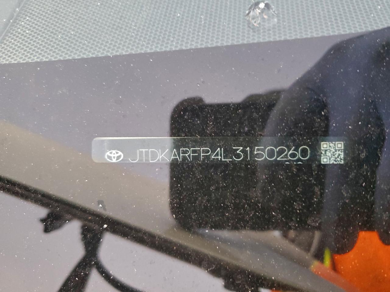 2020 Toyota Prius Prime Le VIN: JTDKARFP4L3150260 Lot: 94441135