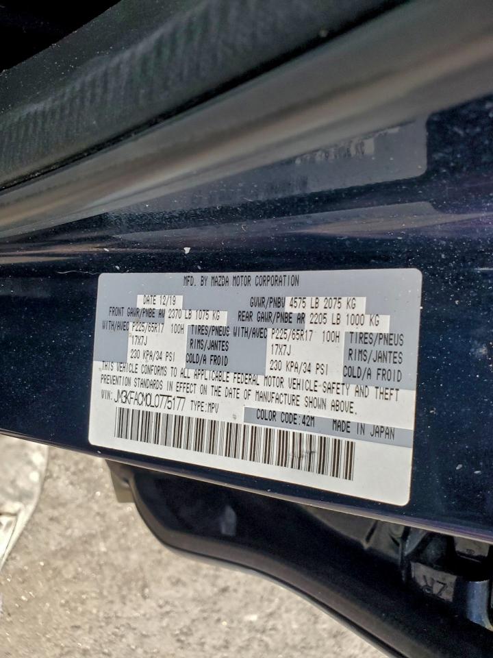 2020 Mazda Cx-5 Touring VIN: JM3KFACM0L0775177 Lot: 93700805