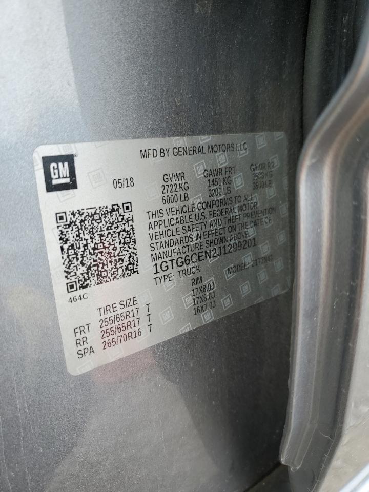 2018 GMC Canyon Sle VIN: 1GTG6CEN2J1299201 Lot: 93178995