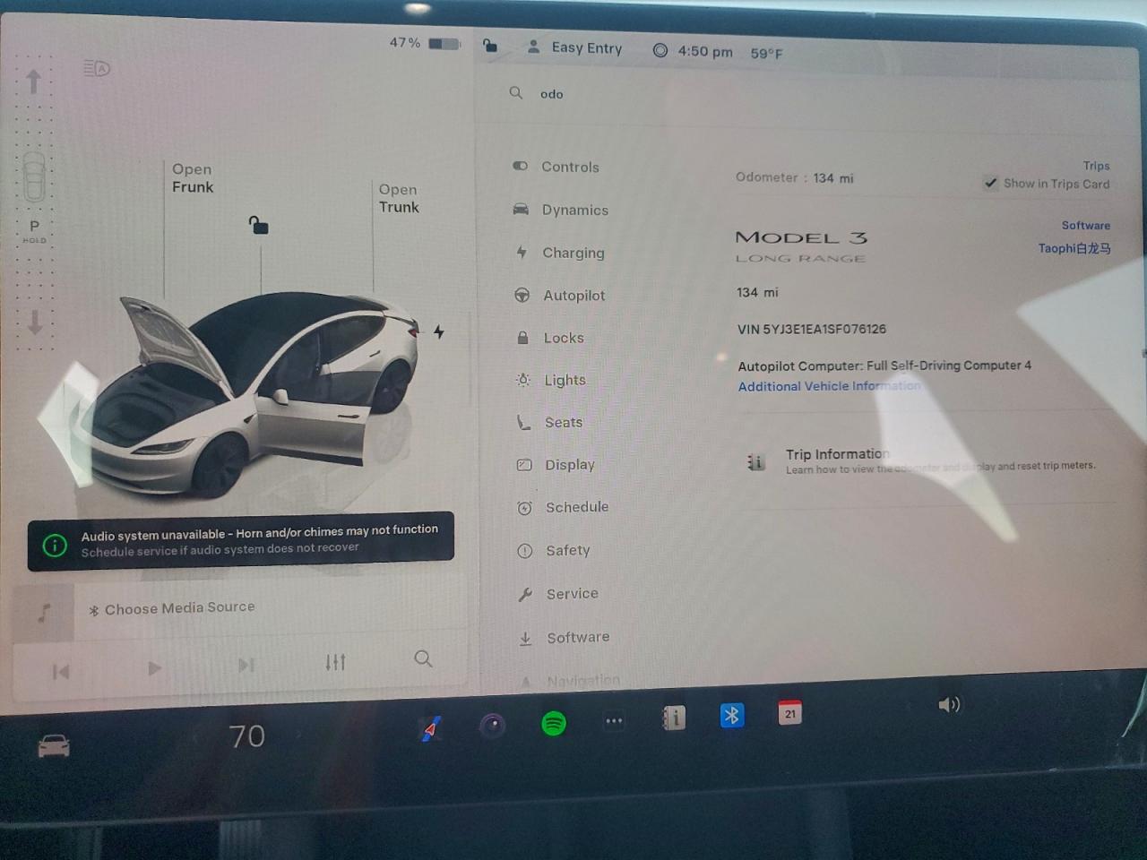 2025 Tesla Model 3 VIN: 5YJ3E1EA1SF076126 Lot: 94186215